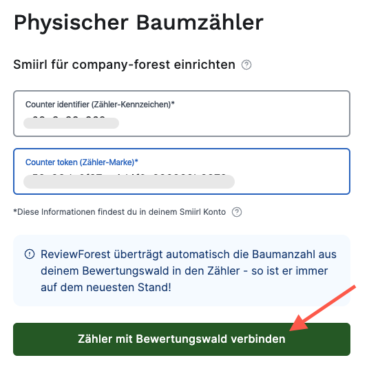 Letzter Schritt: Verbindung bestätigen