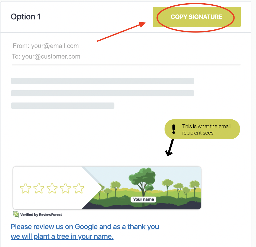 Screenshot Copy Signature