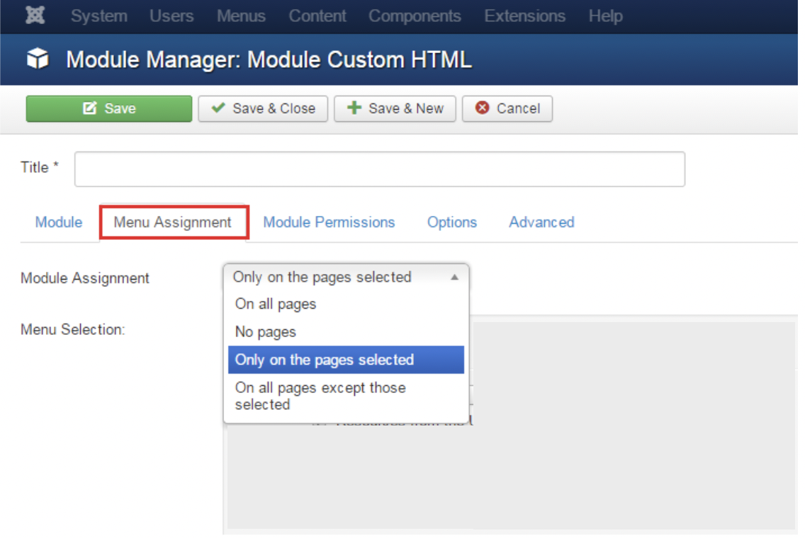 Auswahl der Anzeigeseiten